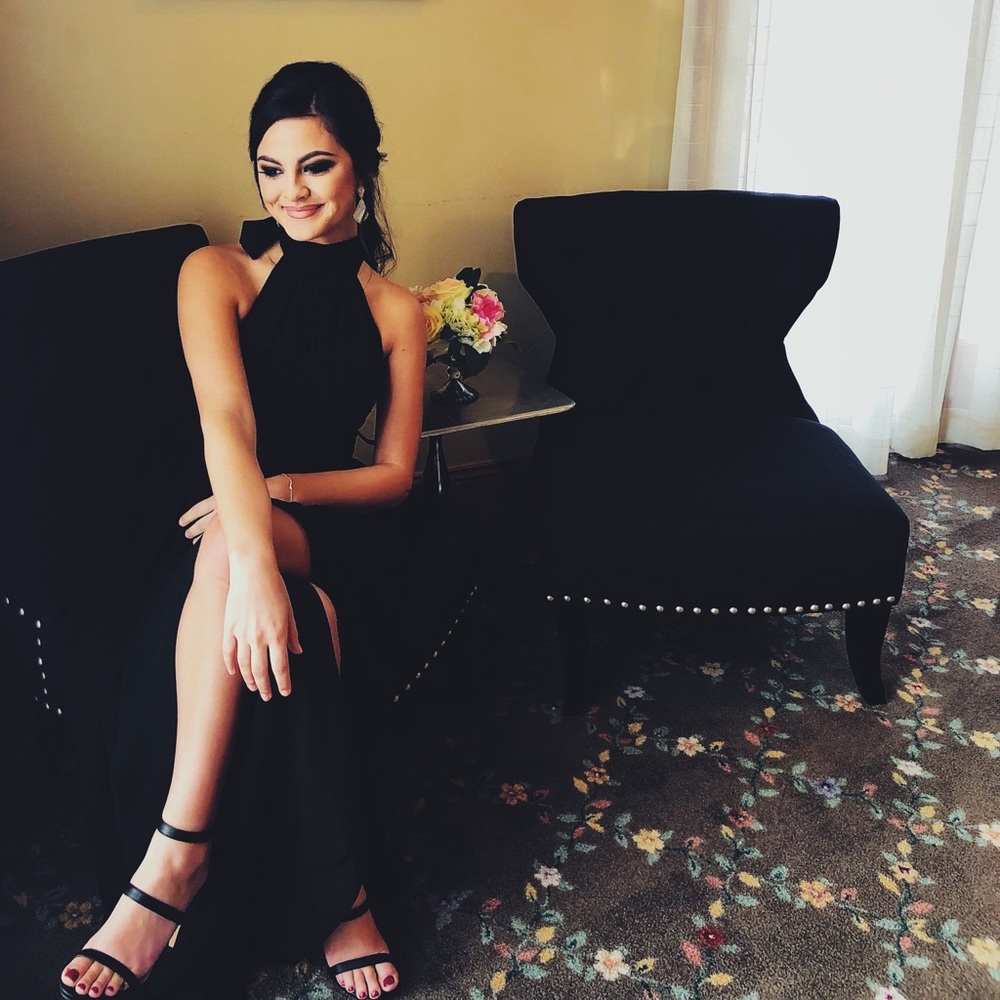 black ball gown